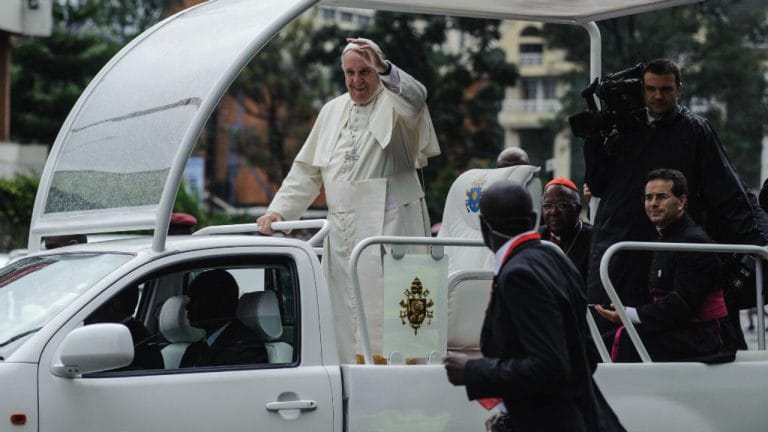 Pope Francis in Nairobi, during his tour in Kenya