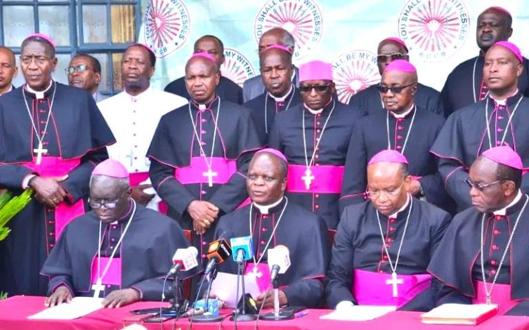 Kenya Conference of Catholic Bishops (KCCB) holding a media briefing