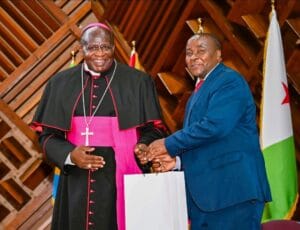 Bishop Mark Kadima during the 11th Catholic Schools Principals Association of Kenya (CSPAK) Conference at the Catholic University of Eastern Africa (CUEA)